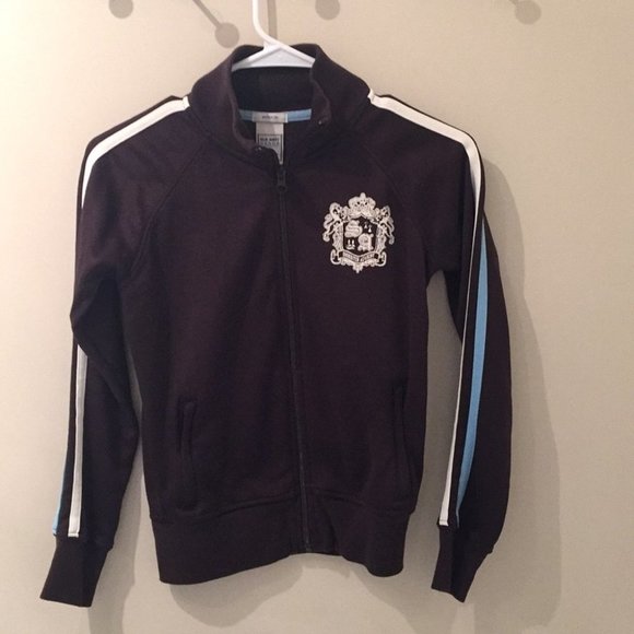 Old Navy Blazer Track Jacket Brown Stripe XSmall - Picture 2 of 4